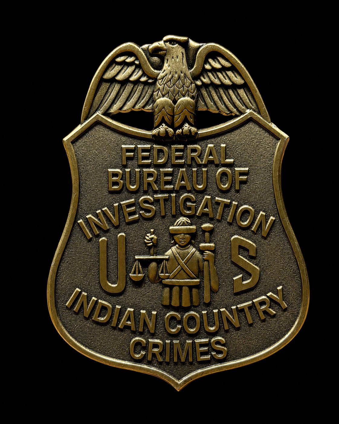 Government challenge coin featuring an eagle emblem and badge-style design on black background